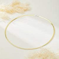 3mm Flat Omega Chain Necklace