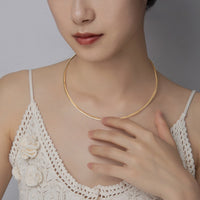 3mm Flat Omega Chain Necklace