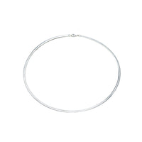 3mm Flat Omega Chain Necklace
