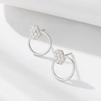 Gold Plated Sterling Silver Modern Circle Stud Earrings