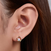 Minimalist Hollow Stud Earrings in Solid Sterling Silver