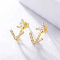 Sterling Silver Front and Back Arrow Earrings