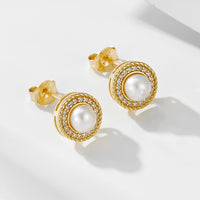 Sterling Silver Freshwater Pearl Stud Earrings