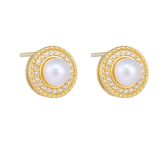Sterling Silver Freshwater Pearl Stud Earrings