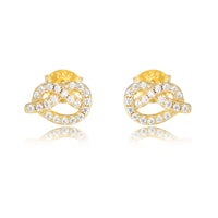 Sterling Silver Love Knot Stud Earrings