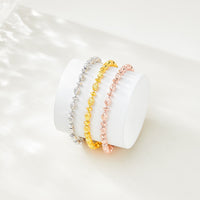Sterling Silver Oval Rice Bead Bracelet