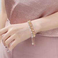 Sterling Silver Oval Rice Bead Bracelet