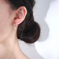 Sterling Silver Mermaid Earrings with Cubic Zirconia