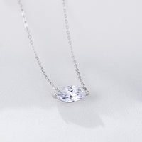 Sterling Silver Marquise Solitaire Necklace