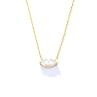 Sterling Silver Marquise Solitaire Necklace