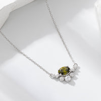 Created Green Peridot Necklace
