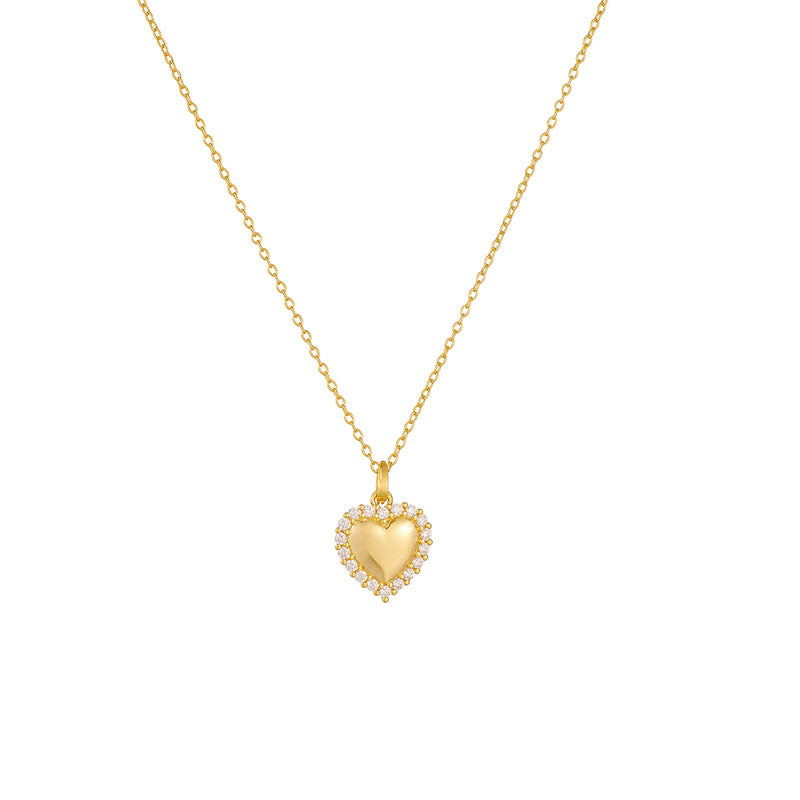 Sterling Silver High Polish Mini Heart Pendant Necklace