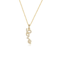 Sterling Silver Love Letter Pendant Necklace
