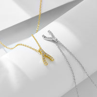 Gold Plated Sterling Silver Wishbone Necklace