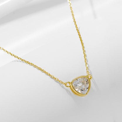 Geometric Triangle Pendant Necklace