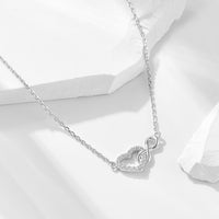 Gold Plated Sterling Silver Infinity Heart Necklace
