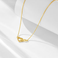 Gold Plated Sterling Silver Infinity Heart Necklace