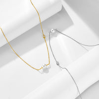 Sterling Silver Shell Pearl Necklace