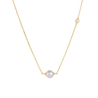 Sterling Silver Shell Pearl Necklace
