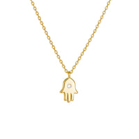 Gold Plated Sterling Silver Evil Eye Hamsa Necklace