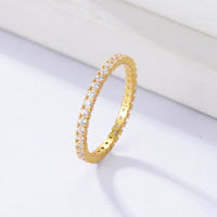 Silver Cubic Zirconia Full Eternity Ring
