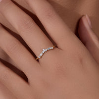 Sterling Silver Crown Ring with Cubic Zirconia