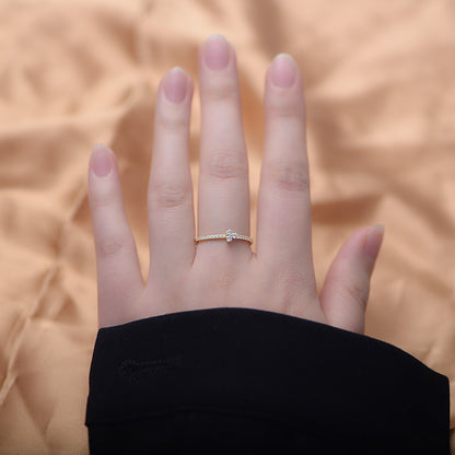 Sterling Silver Three Stone Stacking Ring