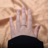 Gold Plated Sterling Silver Cubic Zirconia Ring