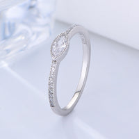 Sterling Silver Bezel Marquise Ring