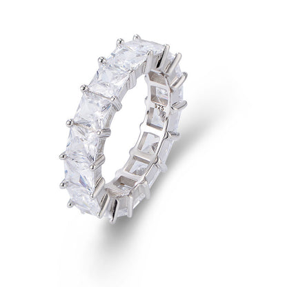 Cubic Zirconia Eternity Wedding Band Ring