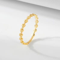 Gold Plated Sterling Silver Tree Leaf Band Ring