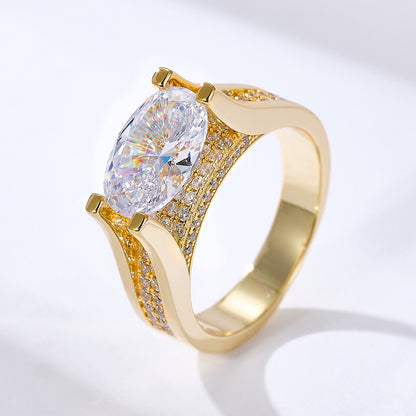 Sterling Silver Oval Wedding Ring