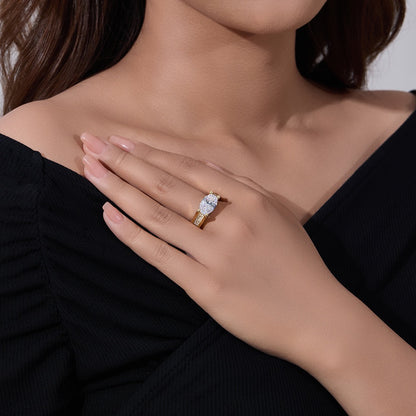 Sterling Silver Oval Wedding Ring