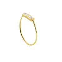 Sterling Silver Baguette Ring - Size 5