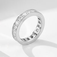 Gold Plated Engagement Eternity Band Ring