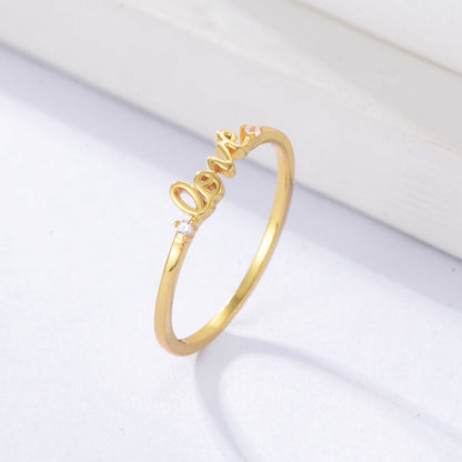 Dainty Love Stackable Ring in Sterling Silver