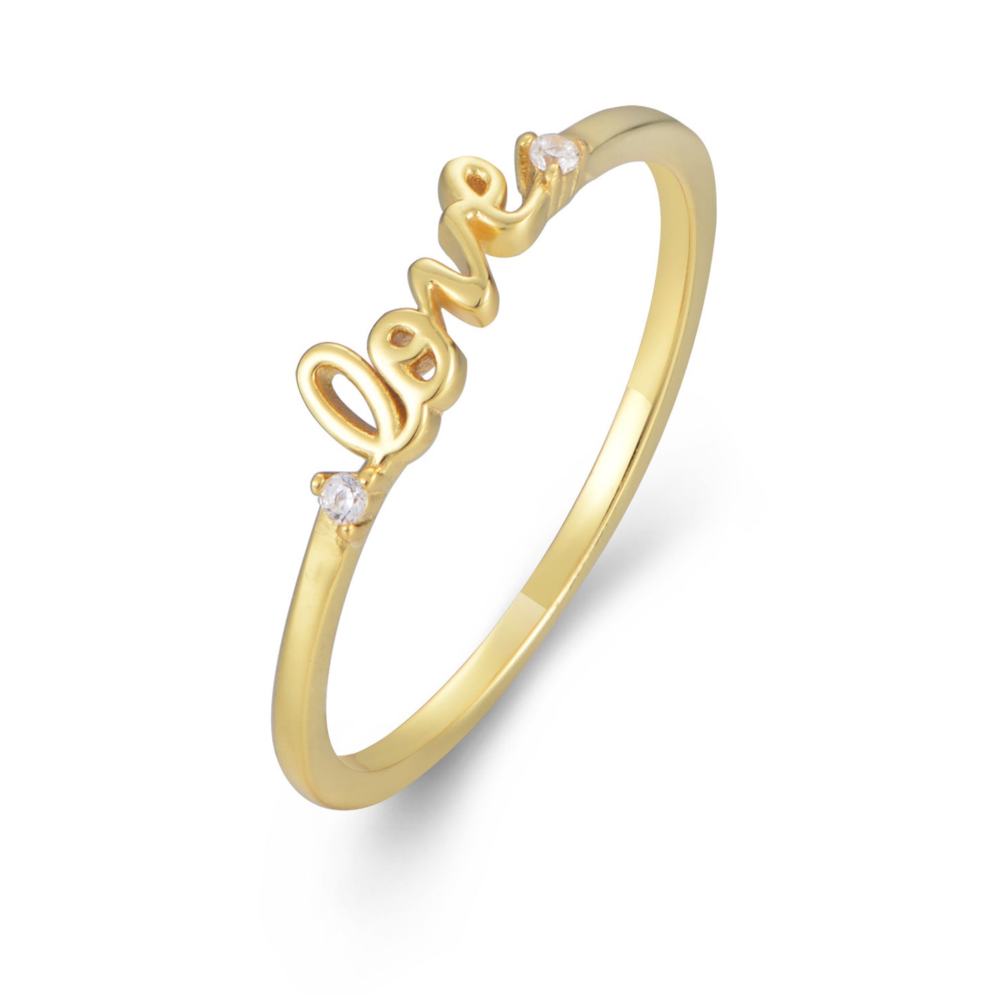 Dainty Love Stackable Ring in Sterling Silver