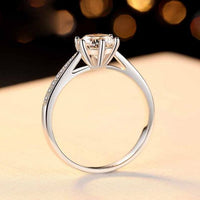Classic Facets High-Carbon Crystal Sterling Silver Ring