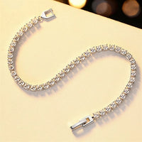 Elegant Cubic Zirconia 925 Sterling Silver Bracelet