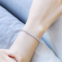 Elegant Cubic Zirconia 925 Sterling Silver Bracelet