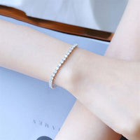 Elegant Cubic Zirconia 925 Sterling Silver Bracelet