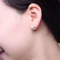 Starfish Cubic Zirconia Sterling Silver Earrings