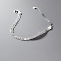 Sterling Silver Linked Chain Soft Bracelet