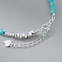 Natural Amazonyte Sterling Silver Bracelet