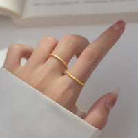 Satin and Shiny Finish 999 Silver Stacking Ring