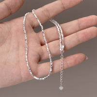 Sterling Silver Geometry Fragments Chain Necklace