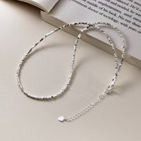 Sterling Silver Geometry Fragments Chain Necklace