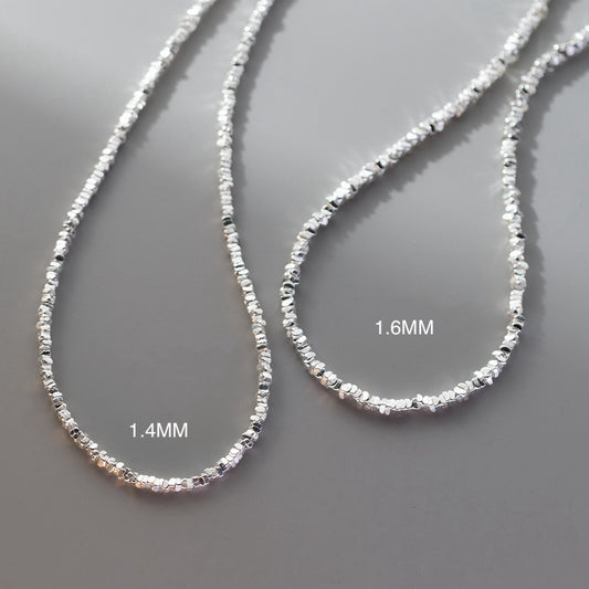 Sterling Silver Geometry Fragments Chain Necklace