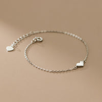 Sterling Silver Small Heart Bracelet