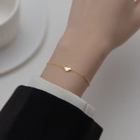 Sterling Silver Small Heart Bracelet